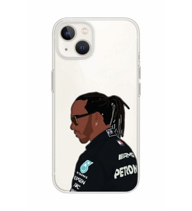 Iphone 14 Uyumlu Lewis Hamilton Desenli Şeffaf Telefon Kılıfı