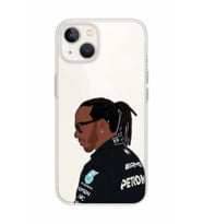 Iphone 14 Uyumlu Lewis Hamilton Desenli Şeffaf Telefon Kılıfı