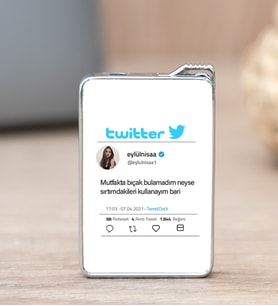 Kişiye Özel Twitter Tasarım Fotoğraflı Çakmak