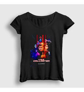 Presmono Kadın Siyah Uss Callister Black Mirror T-Shirt 182569tt