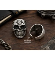 Skull Monarch Ring Hükümdar Kuru Kafa Erkek Yüzüğü