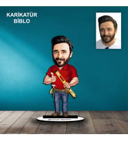 KİŞİYE ÖZEL ERKEK TESİSATÇI TASARIMLI KARİKATÜR BİBLO B41