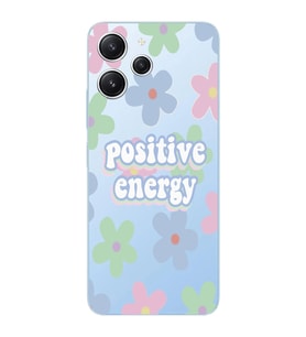Xiaomi Redmi 12 Uyumlu Uyumlu Positive Energy Tasarımlı Şeffaf Telefon Kılıfı