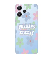 Xiaomi Redmi 12 Uyumlu Uyumlu Positive Energy Tasarımlı Şeffaf Telefon Kılıfı