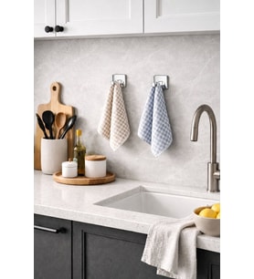 Kancalı Banyo Ve Mutfak Askısı Duvar Askılık Organizeri Krom 2 Adet