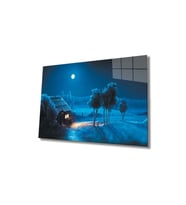 Miyrem Glasses Collection -A1^#  İllüstrasyon Cam Tablo, Cam Tablo (Çok Renkli)