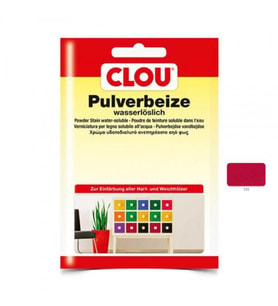 Suda Çözülen Oksit Toz Ahşap BoyasıCLOU Oksit Toz Boya Nr:155 Koyu Kırmızı 12gr