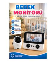 720P HD Görüntülü Gece Görüşlü Kablosuz Bebek Monitörü İki Yönlü Ses ve Sıcaklık Takibi