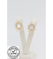 STİL İNCİSİ/XUPING JEWELRY GÜNEŞ ZİRKON TAŞLI KÜPE (Altın Rengi)