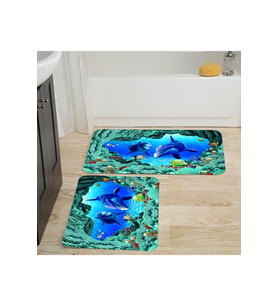 Eliana Home Baskılı 2'li Banyo Paspas Takımı RVG5037
