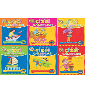 Sevimli Çizgi Çalışması (6 Kitap Set)