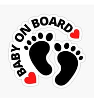 Arabada bebek var Baby On Board Sticker Etiket 19CM md16