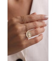 Kişiye Özel 925 Ayar Gümüş Zarif Keman Model Kolye (Gold)