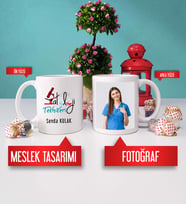 Patoloji Teknikeri Kupa Bardak Fotoğraflı