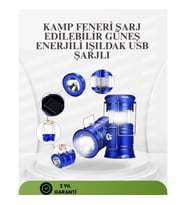 Mey İthalat® Güneş Enerjili Katlanabilir Kızaklı Kamp Feneri – USB Şarjlı, Çok Yönlü ve Dayanıklı Ta
