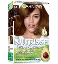 Garnier Nutrisse Yoğun Besleyici Kalıcı Krem Saç Boyası 4.3 Altın Kahve