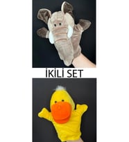 El Kuklası Fil ve Ördek Arkadaşlar El Kuklası İkili Set