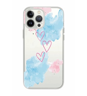 Iphone 15 Pro Uyumlu Kalp Desenli Şeffaf Telefon Kılıfı