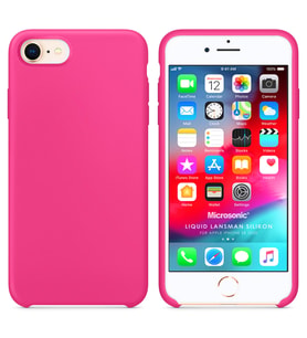 Microsonic Apple iPhone SE 2022 Kılıf Liquid Lansman Silikon Pitaya (Pembe)