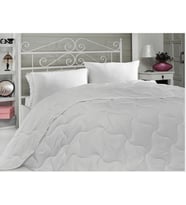 Tek Kişilik Microfiber Yorgan 155x215 Cm Beyaz Silikon Elyaf Soft