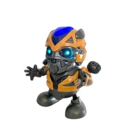 Bumblebee Transformers Bambılbi Dans Eden Müzikli Led Işıklı Hareketli Oyuncak (KIRMIZI-TABA)