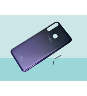 Tkgz - Infinix HOT 8 FULL KASA Arka Kapak Batarya Kapağı - MAVİ SİYAH