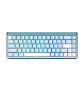AKKO Ray68 HE Blue White %65 AstroAim Magnetic Switch 8K Hz Hall Effect Hotswap ARGB Kablosuz İngilizce Mekanik Gaming Klavye