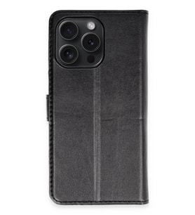 iPhone 15 Pro Max Kılıf Trend S Plus Kapaklı Kılıf - Siyah