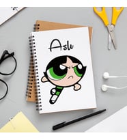 PowerPuff Girl Buttercup Tasarımlı  Defter Kişiye Özel