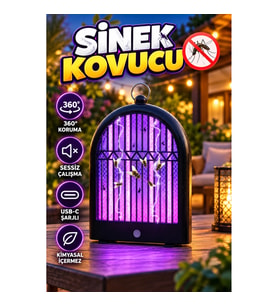 USB-C Şarjlı UV Sivrisinek Öldürücü Lamba – Sessiz Çalışma, 360° Koruma
