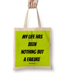 Claude Monet Quotes Gifts - Vintage Retro Rainbow Style Bez Çanta Uzun Saplı