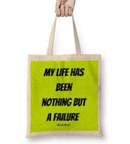 Claude Monet Quotes Gifts - Vintage Retro Rainbow Style Bez Çanta Uzun Saplı