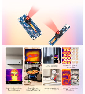 Thermal Camera 80x62 IR Termal Görüntüleme Modülü - Raspberry Pi 40PIN GPIO Uyumlu Kızılötesi Sensör