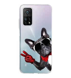 PrintiFy Xiaomi Mi 10T Pro ile Uyumlu 1mm Slim Fit Köpek 2 050e Baskılı Şeffaf  Kılıf