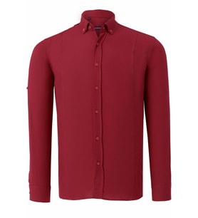 G721 DEWBERRY ERKEK GÖMLEK-DÜZ BORDO (Karışık)