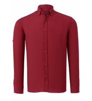 G721 DEWBERRY ERKEK GÖMLEK-DÜZ BORDO (Karışık)