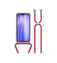 Teknomoda Samsung Galaxy J7 Prime Kılıf Boyun Omuz Askılı iPli Anti Şok Köşe Korumalı Şeffaf Silikon (Kırmızı)