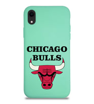 Apple iPhone XR Uyumlu Lansman Kılıf Chicago Bulls Tasarımlı Altı Kapalı İçi Kadife Kaplı  Kapak (Şeffaf)