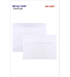 Hsn Davetiye Zarfı 500 Adet 11X17 cm