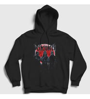 Presmono Unisex Siyah Red Moon Behemoth Kapüşonlu Sweatshirt 386433tt