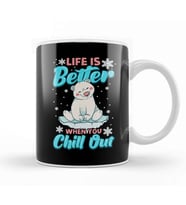 Life Is Better When You Chill Out Polar Bear Pun Kupa Bardak Porselen