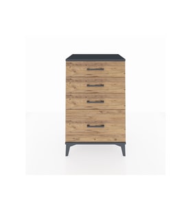 Hyperion Komodin 4 Çekmeceli 60x44x96 Antrasit-Çam