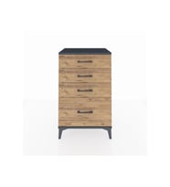 Hyperion Komodin 4 Çekmeceli 60x44x96 Antrasit-Çam