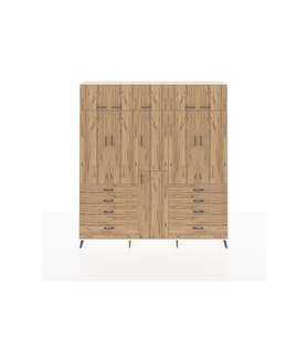 Arges Gardrop 8 Raflı 8 Çekmeceli 3 Askılı 220x30x243 Aytaşı-Çam