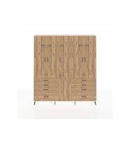 Arges Gardrop 8 Raflı 8 Çekmeceli 3 Askılı 220x30x243 Aytaşı-Çam