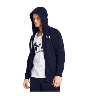 Under Armour UA Rival Terry LC FZ Siyah Erkek T-Shirt 1370409-410