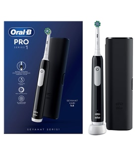 Oral-B Pro Series 1 Şarjlı Siyah Diş Fırçası ve Seyahat Kabı