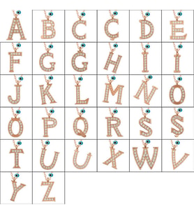 Gümüş Nazar Rose D Harfi Kadın Kolye