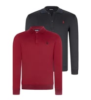 İKİLİ SET V4007 DEWBERRY ERKEK SWEATSHIRT-BORDO-LACİVERT