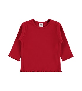 Civil Baby Kol Ucu Detaylı 6-18 Ay Sweatshirt - Kırmızı